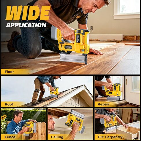 MtiolHig Cordless 2Inch Brad Nailer Compatible with Dewalt 20V Battery, 2-in-1 Staple Gun, 18 Gauge Nail Gun Battery Powered with 1000 Nails for Wood Carpentry, 7.2LB (Tool only) 2026 New Version in Kuwait