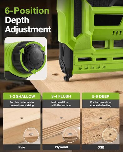 TaskStar 18-Gauge Cordless Brad Nailer: 20V 2-in-1 Electric Nail Gun with 2 Batteries, 1000pcs Nails & Staples, Adjustable Depth Staple Gun for Wood, Drywall, Upholstery & DIY Projects in Kuwait