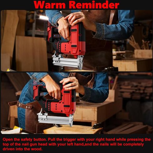 18 Gauge Cordless Brad Nailer & Staple Gun Compatible with Milwau-kee Battery, 2 in 1 Electric Nail Gun Battery Powered with 2000 Nails for Wood Carpentry, DIY & Home Improvement(No Battery) in Kuwait