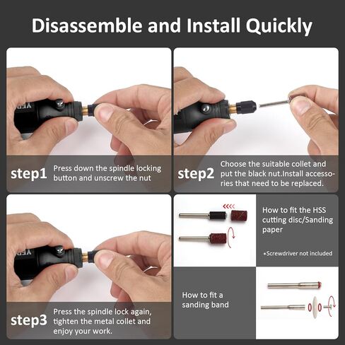 Cordless Rotary Tool, 3.7V Li-Ion 15000rpm Electric DIY Mini Polisher Kit, 72 Pieces Accessories USB Cordless Multi-Tool, Great for Nail Polishing and Light Work in Saudi Arabia