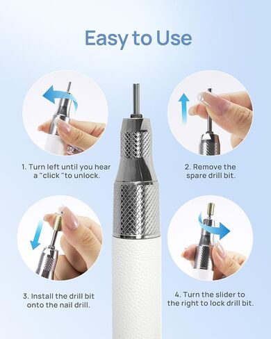 Electric 50000RPM Nail Drill Kit - O NAIL Professional Nail Drill for Acrylic Gel Removal, Electric Nail File with HD Display, 3mm Shank Bits Kit, Smart Control and Vibration-Free for Home & Salon Use in Kuwait