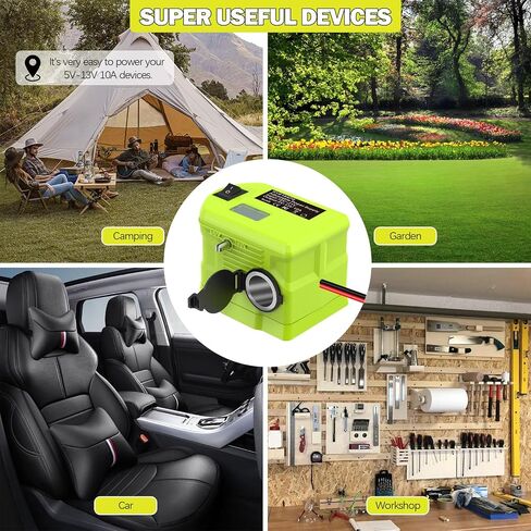 for Ryobi 18V to 12v Step Down Converter,for Ryobi Battery Adapter, 200W 10A MAX 18 V to 12V Converter,Power Wheels Adapter Voltage Regulator from 18V to 5V-13V Adjustment Power Supply in Kuwait