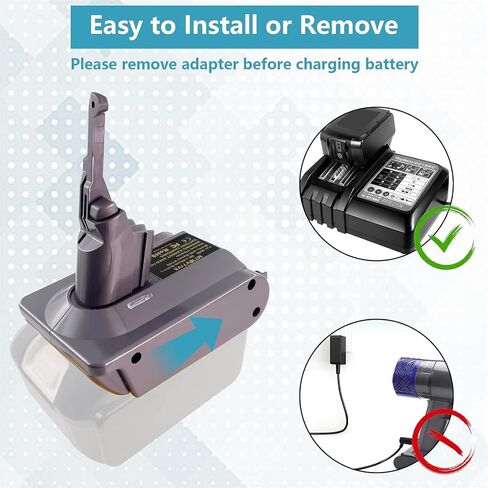 EID V7 V8 Adapter for Makita 18V Battery Converter for Dyson V7 V8 Animal Absolute Motorhead SV11 SV10 Vacuums in Kuwait