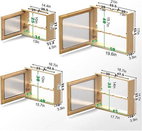 WiFi Router Storage Box, Wall Mounted Pine Wood Router Cabinet Multicolor 36.5-52.5cm(Grey,L52.5cm/21.4in) in Kuwait