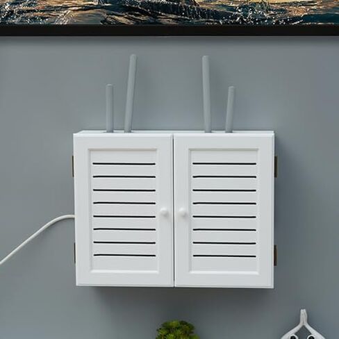 WiFi Router Storage Box, Wall-Mount Router Cabinet and WiFi Box Hider Multicolor(Blue) in Kuwait