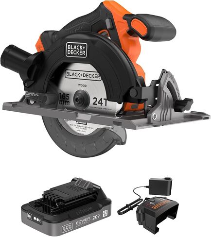 BLACK+DECKER 20V MAX POWERCONNECT Brushless Cordless Circular Saw for Wood, 6 1/2 In. (165mm), Includes 24T Circular Saw Blade, 4300 RPM, 50 Degree Bevel, Tool Only (BLCS78B) in Kuwait