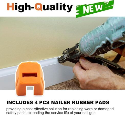 P0590007200 Replacement Nailer Pad for Bostitch, 4 Pack Safety Rubber Tips, Compatible with BTFP1850K SB-125BN SB-1842BN SB-1850BN 4065000 & Above, Durable Nail Gun Pad Replacement Parts in Kuwait