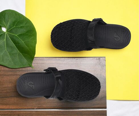 COFACE Orthotic Sandals For Women With Plantar Fasciitis Arch Support Ladies Breathable Mesh Mules Closed Toe Slip-on Loafers Slides Summer Outfits Platform Heel Cushion Office Clogs, Black US10 in Kuwait