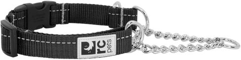 RC Pet Products 1" Primary Collection Martingale Dog Training Clip Collar, Medium, Black in Saudi Arabia
