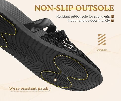 COFACE Orthotic Sandals For Women With Plantar Fasciitis Arch Support Ladies Breathable Mesh Mules Closed Toe Slip-on Loafers Slides Summer Outfits Platform Heel Cushion Office Clogs, Black US10 in Kuwait