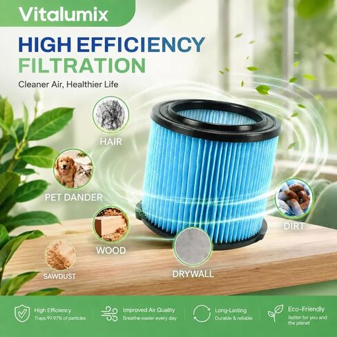 2 Pack VF3500 Filter Compatible with Rigid 3 to 4.5 Gallon Wet Dry Shop Vacuums, 3-Layer Pleated Design for WD3050 WD4070 WD4080 WD4522 WD4050 4000RV 4500RV in Kuwait
