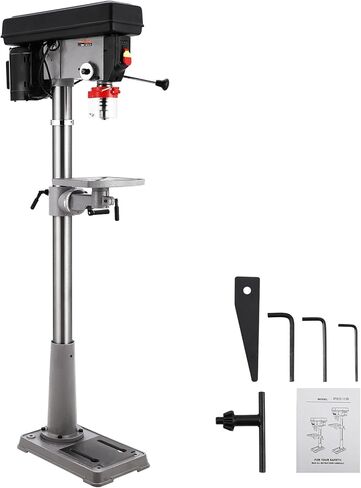 13 in Floor Drill Press, 7.5 Amp 120V, 288-3084 RPM Variable Speed Cast Iron Bench Drill Press, 0-45°Tilting Worktable, Tabletop Drilling Machine for Wood Metal in Kuwait
