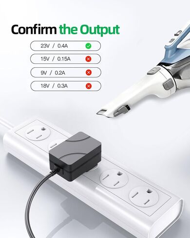 Nicpower Charger Compatible with Black+Decker 20V 16V MAX Lithium Vacuums | Replacement HHVK515J HHVK515JP HHVK515JP07 HHVK515JP07APB HHVK515J00FF BHFEA420J BHFEA520J N511997 HCUA525JP Dustbuster Cord in Kuwait