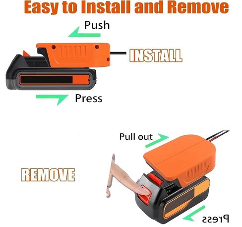 Step Down DC 20V to 12V Converter for Black & Decker 20V Battery Adapter Power 15A 180W Inverter DIY Adapter Automatic Buck Boost Voltage Regulator DIY for RC Car Toy in Kuwait