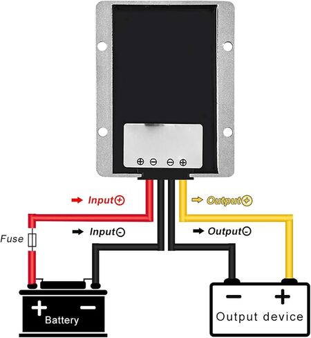 Step Down DC 20V to 12V Converter for Black & Decker 20V Battery Adapter Power 15A 180W Inverter DIY Adapter Automatic Buck Boost Voltage Regulator DIY for RC Car Toy in Kuwait