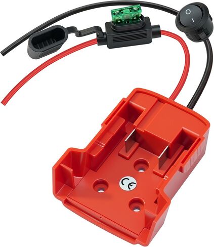 M18 Battery Adapter Works with Milwaukee 18V Lithium Battery Power Tools | Built-in On Off Switch, 30A Safety Fuse,12AWG Silicone Wire,Short Circuit Protection,ABS Heat Resistant,For Ride On Kids Toys in Kuwait