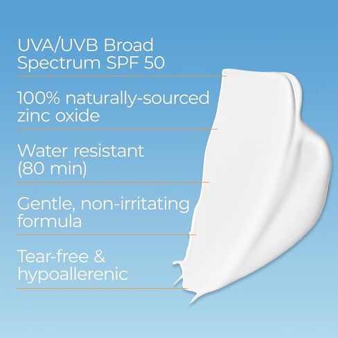 Eucerin Sun Sensitive Mineral Baby Sunscreen SPF 50, Sunscreen Lotion With Zinc Oxide Protection, 4 Fl Oz Tube in Saudi Arabia