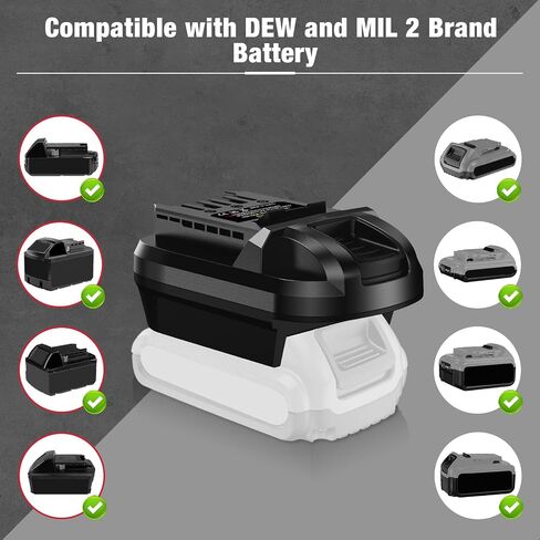 Battery Adapter for DeWalt 20V or for Milwaukee 18V Lithium Battery to Work with for Skil PRW CORE 20V Power Tools in Kuwait