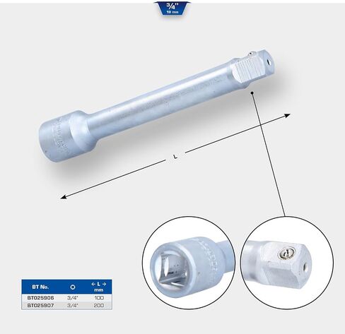 BRILLIANT TOOLS 3/4 inch Extension, 100 mm [Powered by KS Tools] in Kuwait
