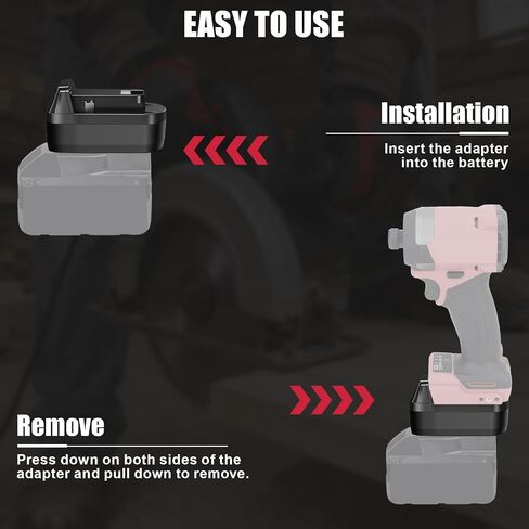 Adapter for Milwaukee 28V to 18V, Battery Converter for Milwaukee M28 28V Battery to Work with 18V Power Tools in Kuwait