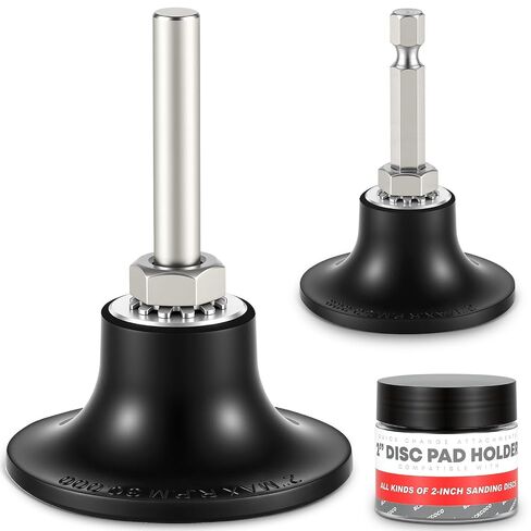 2 Pack 2 Inch Quick Change Disc Pad Holder, Sanding Discs Holder with True 1/4" (6.35mm) Hex & Round Shanks for Die Grinder, Drill & Impact Driver - Sanding, Surface Conditioning & Polishing in Kuwait