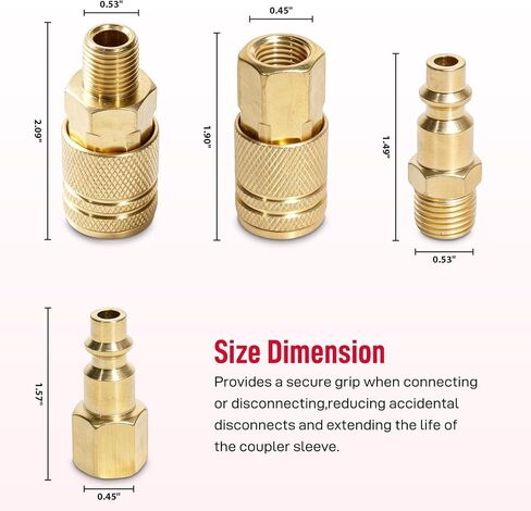 24PCS 1/4" NPT Quick Connect Air Hose Fittings Kit for Air Compressor, Couplers, Plugs & Adapters Set, Pneumatic Air Line Accessories, Thread Seal Tape, 300 PSI in Kuwait