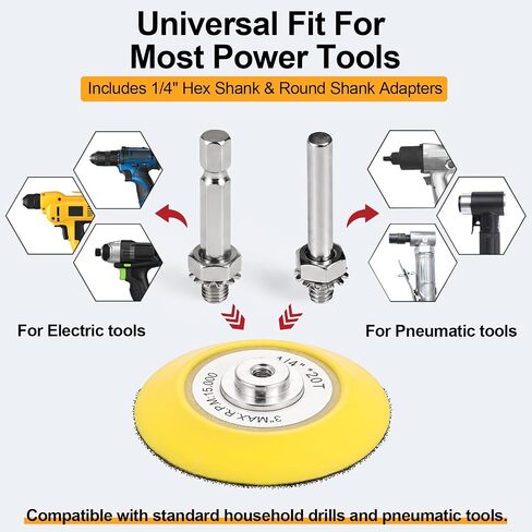 3 Inch Wet Dry Headlight Restoration Kit, Drill Sanding & Polishing Attachment with 800-5000 Grit Sandpaper Discs, 1/4 Shanks, Foam Pads, 3.5'' Face Buffing Polishing Pads, Masking Tape in Kuwait