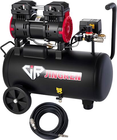 8 Gallon Quiet Oil Free Air Compressor With Air hose, Only 68dB, 2HP | Oilless Quiet Air Compressor, 4.2CFM, Max 120 PSI, 8 Gallon Air Tank for Car Repair, Spray Painting, Nailing With Air Hose in Kuwait