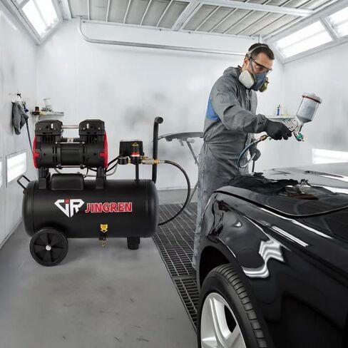 8 Gallon Quiet Oil Free Air Compressor With Air hose, Only 68dB, 2HP | Oilless Quiet Air Compressor, 4.2CFM, Max 120 PSI, 8 Gallon Air Tank for Car Repair, Spray Painting, Nailing With Air Hose in Kuwait