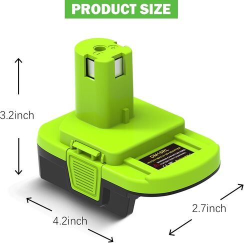 DM18RL Battery Adapter for Ryobi 18V Tools, Compatible with Dewalt 20V Max & for Milwaukee M18 18V Battery, with 5V 2.1A USB Charging Port in Kuwait