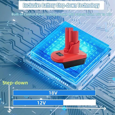 for DeWalt and for Milwaukee Battery Adapter, Compatible with M18 and for DeWalt 20V 60V Lthium Battery (Power for Milwaukee for M12 Tools) in Kuwait