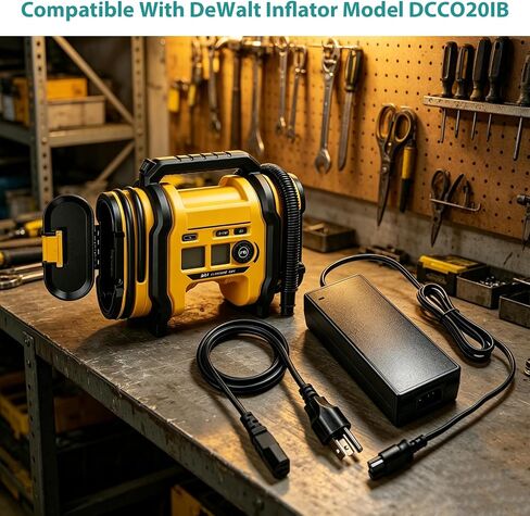 Replacement N557514 AC Power Supply 13.8V for Dewalt 20V MAX Tire Inflator DCC020IB, DCC020IB Type 1/2, DCC020IB-CA Type 1 Air Compressor Inflator Wall Charger Plug Adapter in Kuwait