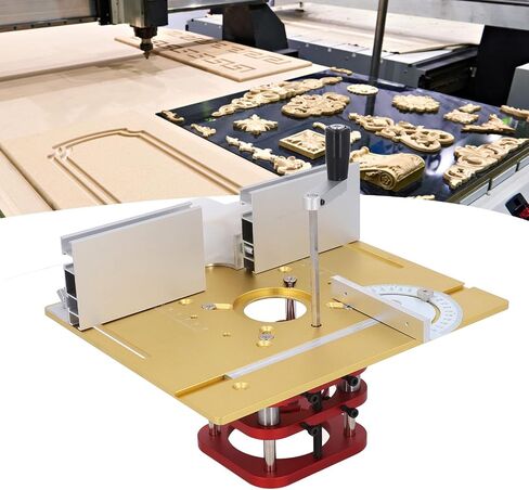 Jeanoko Router Lift System Durable and Versatile Manual Operation for Woodworking with Aluminum Alloy and Stainless Steel Materials for Handcraft Enthusiasts and Professional Woodworkers in Kuwait