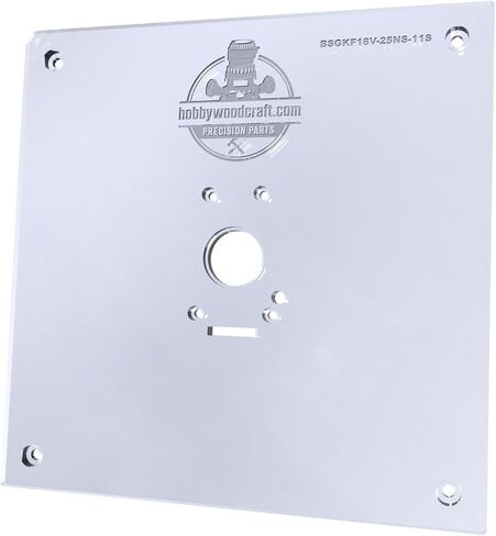 3/8″ Thick 11″ square baseplate upgrade with bushing compatibility for Bosch BSGKF18V-25N fixed base router. in Kuwait