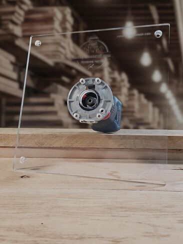 3/8″ Thick 11″ square baseplate upgrade with bushing compatibility for Bosch BSGKF18V-25N fixed base router. in Kuwait