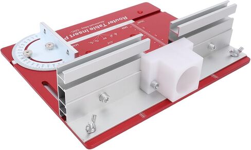 Focket Router Table Insert Plate, Aluminum Alloy Anodized Fits Most Routers Router Plate, Fence with Miter Guide and Fence for Electric Trimmers Woodworking in Kuwait