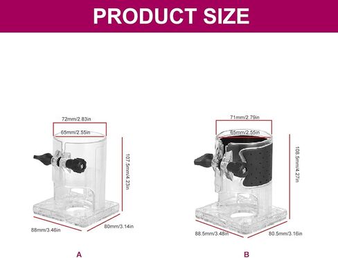 Anti-Friction Woodworking Machine Clear Cover High Clarity Observation Panel Quick Assembly Wooden Router Base Enclosure Clear Tar Guard Wood Working in Kuwait