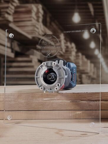 3/8″ Thick 11″ square baseplate upgrade with a 2" opening for Bosch BSGKF18V-25N fixed base router. in Kuwait
