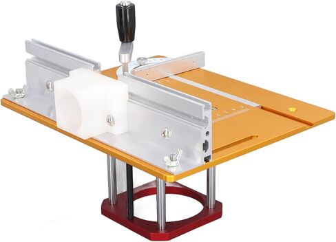 Router Lift Kit 0 54mm Lifting Range Aluminum Alloy Base with Insert Plate Fence Sliding Ruler for 64 65mm Trimming Milling Machines Complete Woodworking System in Kuwait