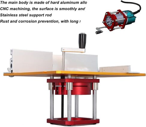 Router Lift Kit 0 54mm Lifting Range Aluminum Alloy Base with Insert Plate Fence Sliding Ruler for 64 65mm Trimming Milling Machines Complete Woodworking System in Kuwait