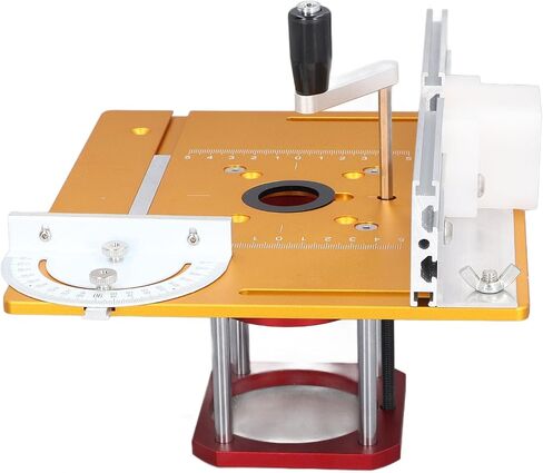 Router Lift Kit 0 54mm Lifting Range Aluminum Alloy Base with Insert Plate Fence Sliding Ruler for 64 65mm Trimming Milling Machines Complete Woodworking System in Kuwait