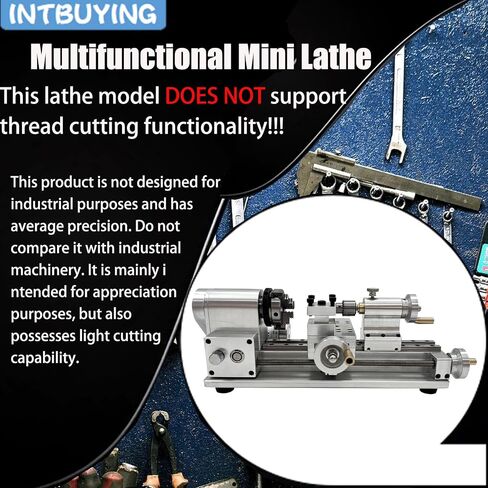 110V Mini Lathe Multifunctional Home Woodworking Small Lathe 80W Brushless Motor Small Lathe for DIY Crafts, Model Making(110V 2800RPM) in Kuwait