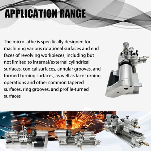 110V Mini Lathe Multifunctional Home Woodworking Small Lathe 80W Brushless Motor Small Lathe for DIY Crafts, Model Making(110V 2800RPM) in Kuwait