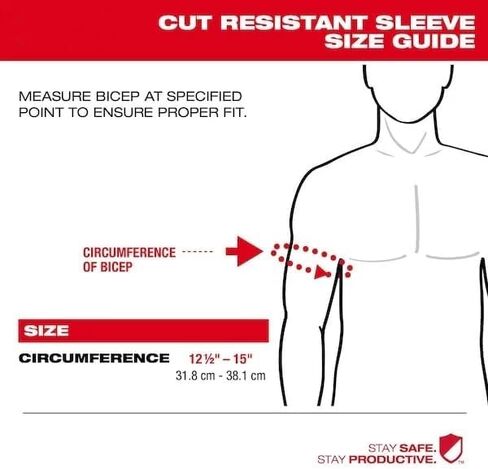 for Milwaukee Tool 48-73-9050 16 in. Level 5 Cut Resistant Protective Sleeves in Kuwait