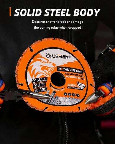 2 Pack Cut Off Wheels 4 1/2 Inch with 7/8" Arbor, Angle Grinder Cutting Disc, Diamond Cutting Wheel with 5000+ Cuts on INOX, Rebar, Angle Iron and Steel in Kuwait
