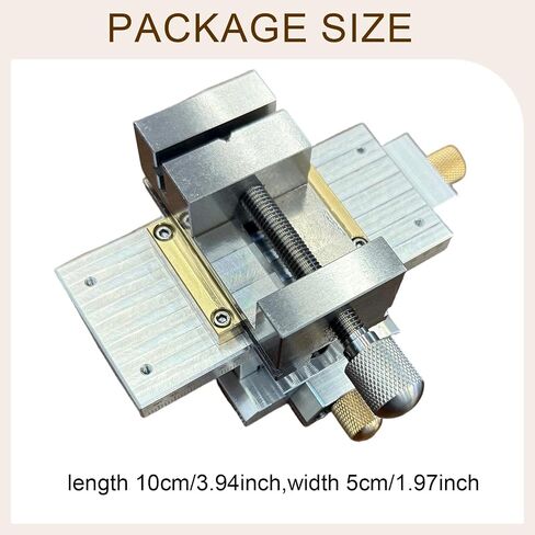 Precision Cross Slide Table with Vice, Manual XY Cross Slide Table with Fine Adjustment Lead Screws, Aluminum Alloy Linear Stage Sliding Worktable for Drill Press, Milling, Engraving in Kuwait