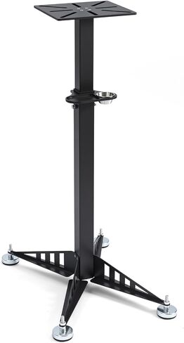 Hicarer Adjustable Bench Grinder Stand 25 to 40 Inch Grinder and Vise Floor Pedestal with Mounting Plate, Compatible with Most Bench Grinders and Power Tool Stands 200-pound Weight Capacity, Black in Kuwait