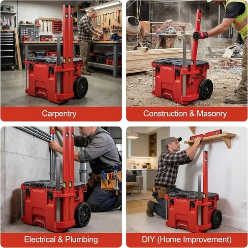 SWER 3-Slot Level and Ruler Holder for Milwaukee PACKOUT Side Rail, 2-Piece | Stores 2 levels and one long ruler in 3 slots; four-screw PACKOUT side-rail mounting adjusts in height for organized access in Kuwait
