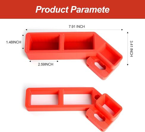 SWER 3-Slot Level and Ruler Holder for Milwaukee PACKOUT Side Rail, 2-Piece | Stores 2 levels and one long ruler in 3 slots; four-screw PACKOUT side-rail mounting adjusts in height for organized access in Kuwait