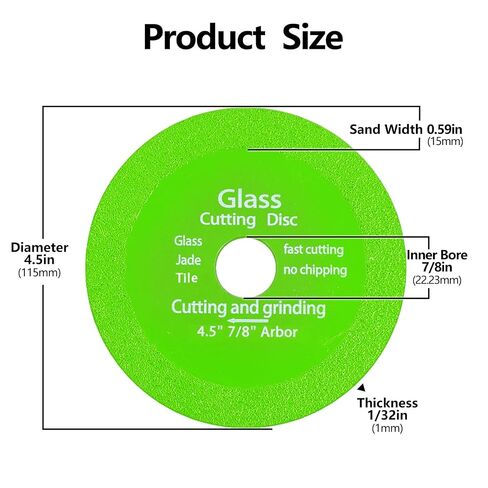 5-Pack 4.5 Inch Tile Cutter Diamond Saw Blade for Angle Grinder, Cutting Wheel for Glass Tile Porcelain and Ceramic, for Precise Clean Cuts, Includes 2 Bonus Metal Cutting Discs in Kuwait